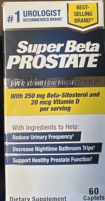 New Vitality Super Beta Prostate Urinary Health Caplets - 60 Count Exp 03/28