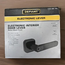 NEW Defiant Electronic Fingerprint Door Lock Automatic Home Security Black Matte