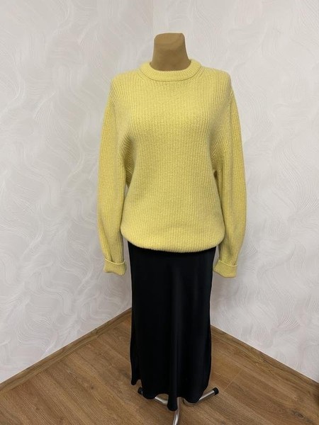 Women Nudie Jeans Sweater Yellow Knit 44 / XXL /