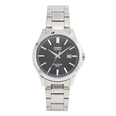 CASIO MTS-115D-1A MTS-115D STANDARD Quartz Analog Black Silver