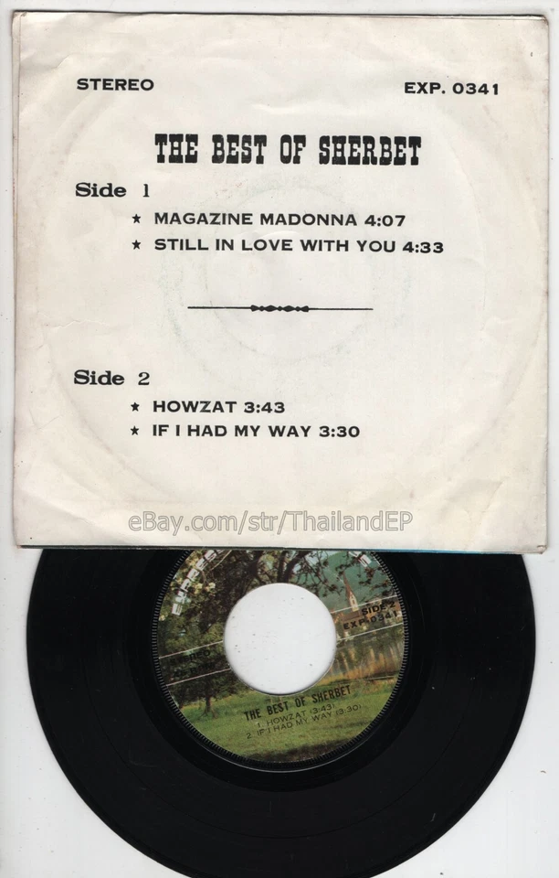THE BEST OF SHERBET /MAGAZINE MADONNA / THAI EP 7" THAILAND 45RPM - Image 3 of 3