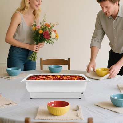 Silber Catering-Buffet-Server 600W Chafing Dishes für Buffets Edelstahl Speisek