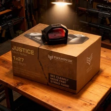 Swampfox Micro Reflex Justice 1x27mm Green Dot Sight with 3 MOA Reticle