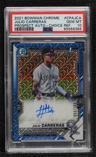2021 Bowman Chrome Prospect HTA Choice Refractor Julio Carreras PSA 10 Auto 11oq
