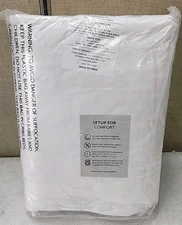 NEW Ienjoy Home Queen Plush Down Alternative Gel Fiber 2 PC 100% Cotton Pillows