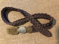 Marjorie Baer Mixed Metal/Brown-Coco Woven Belt, 41 Long