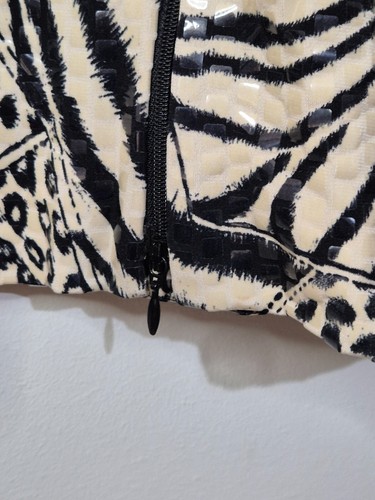 Joseph Ribkoff Blazer Jacket Full Zip Safari Print Women's Size 12 Vintage - Picture 4 of 6