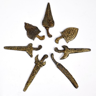 7 Pcs Small Dagger Keris Junjung Derajat Nogo Sosro Semar Mesem Amulet Sk5758 Ebay