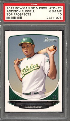 ADDISON RUSSELL ~ 2013 Bowman Top Prospects #TP-25 ~ Graded PSA 10 GEM