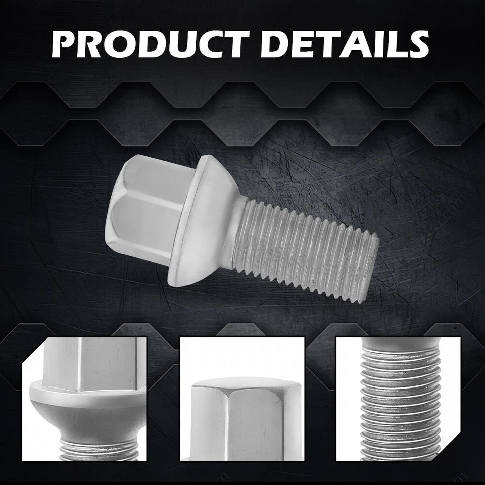 10 piezas tuercas de rueda pernos para Mercedes Benz E350 E300 E320 E400 E500 GL320 GL350 Foto 3 de 4