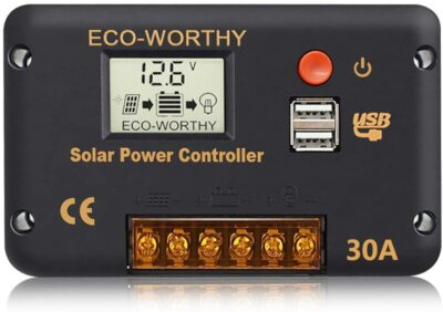 ECO-Worthy 30A Solar Charger Controller 12/24V - Lead Acid/Gel/AGM/Lithium