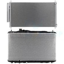 Aluminum Radiator & AC Condenser Cooling Assembly Kit for 2012-2015 Honda Civic