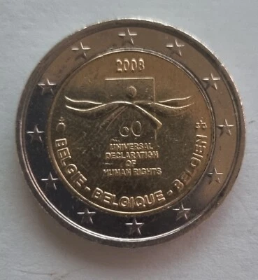 2 euro commémorative Belge 2008 circulée - Photo 1/3