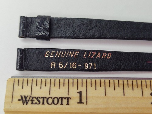 Hadley Roma Genuine Lizard Watch Band in Black 8 mm 5.50" Long - Picture 5 of 11