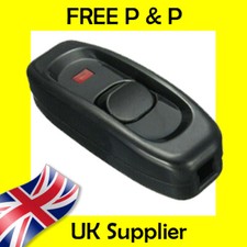 Black Inline ON/OFF Table Lamp Desk Light Cord Cable Switch with LED 220V 10A UK
