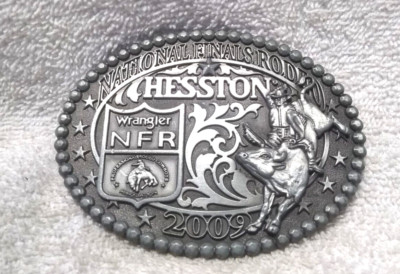 Montana Silversmiths Hesston Wrangler NFR 2009 Buckle Great Vintage Condition