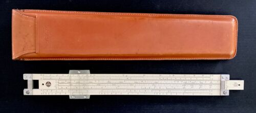 VTG Pickett Model N 1010-T Trig Trigonometry Slide Rule & Leather Case w/ Liner