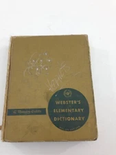 Webster's Elementary Dictionary (Hardcover, 1956)