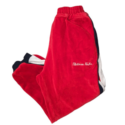 Platinum Fubu Vintage Harlem Globetrotters red velour pants size 6 youth
