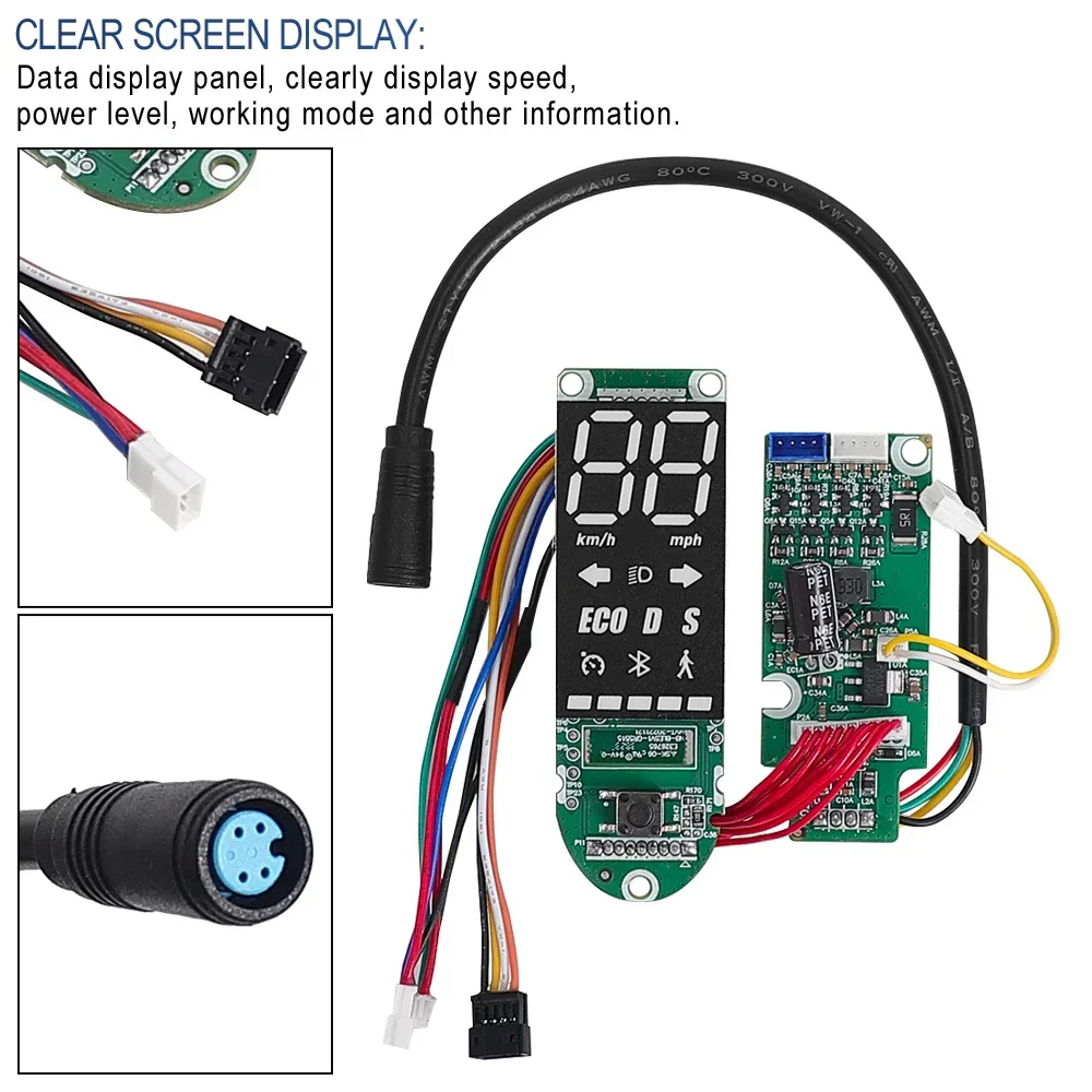 Tableau De Bord BLE Compatible Ninebot Max G2 – Circuit Imprimé Avec Affichage Vitesse, Batterie, Mode – Remplacement Facile – Noir/vert