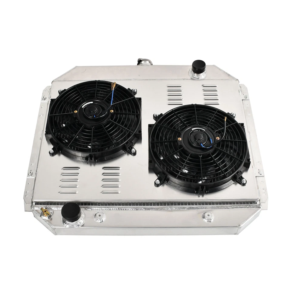 For 1966-1979 Ford F100 F150 F250 F350 Bronco 3 Row Aluminum Radiator+Shroud Fan - Image 4 of 4