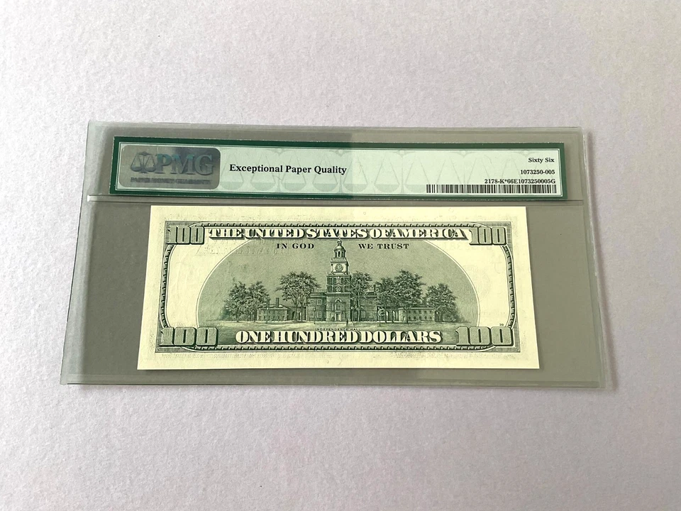 U.S. $100 FR 2178-K* 'Star Note' 2003 Fed Reserve Note Dallas PMG 66 EPQ - Image 3 of 4