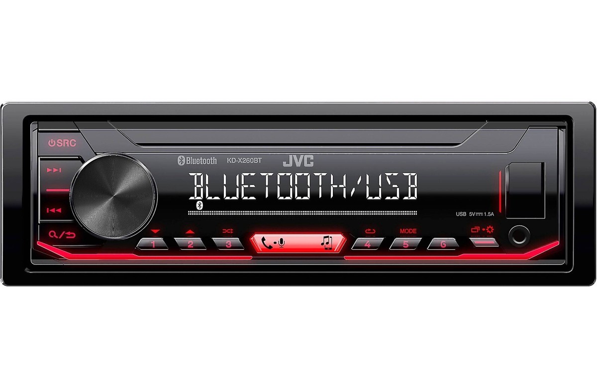 JVC KD-X260BT Bluetooth Media Player iPhone Android Pandora MP3
