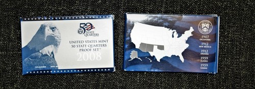 2008 United States Mint 50 State Quarter Proof Set -- Box and COA - Picture 4 of 4