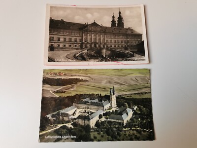 2x Alte Postkarten Schloss Kloster Banz Luftaufnahme Maintal Oberfranken