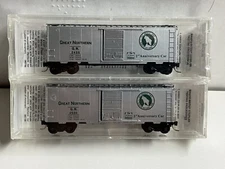 MICRO TRAINS 93-12 GREAT NORTHERN GN 1993 2 PACK 40' BOX 2nd ANNIV NSC SPECIAL N