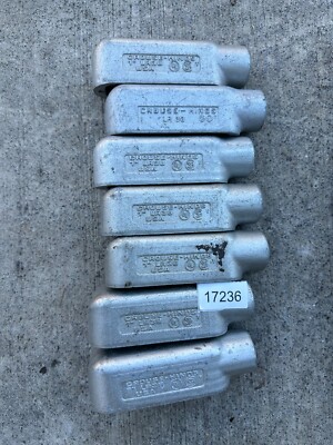 Crouse-Hinds LR38, Rigid Conduit Outlet Body, 1'' LR Form 8 Cndt Body (Lot of 7)