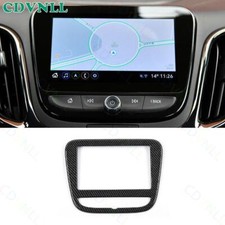 Para Chevy Equinox 2018-2024 ABS fibra de carbono GPS navegación cubierta marco embellecedor 8”