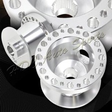 For 2009-2011 Hyundai Genesis Silver Aluminum Steering Wheel 6-hole Hub Adapter