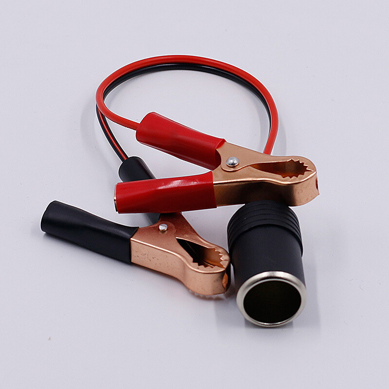 Car Cigarette Lighter Mother Socket Battery Crocodile Clips Power