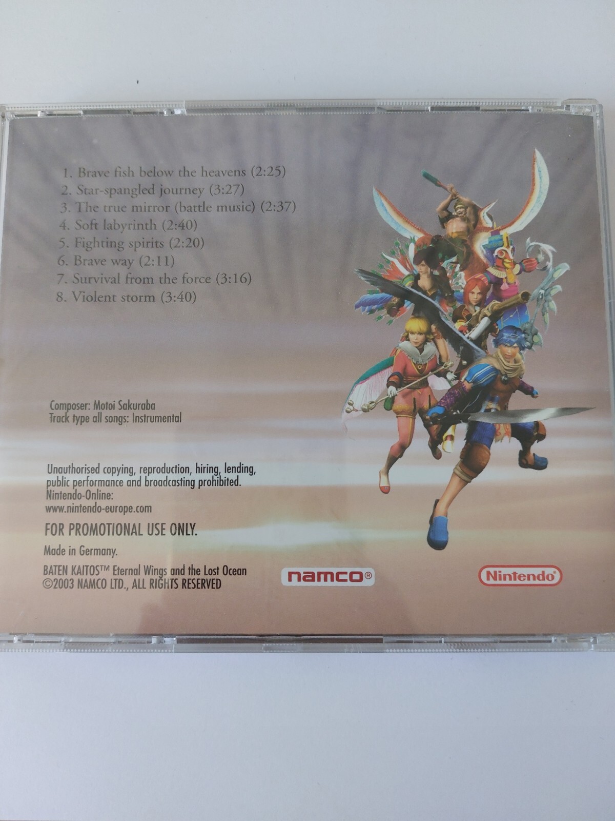 CD Soundtrack Baten Kaitos Eternal Wings And The Lost Ocean - Nintendo CD Soundtrack Baten Kaitos Eternal Wings And The Lost Ocean - Nintendo