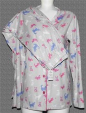 2-Pc Munki Munki Varied Decorated Whimsical Dogs Bandanas L/S Grey Pajamas Wms S