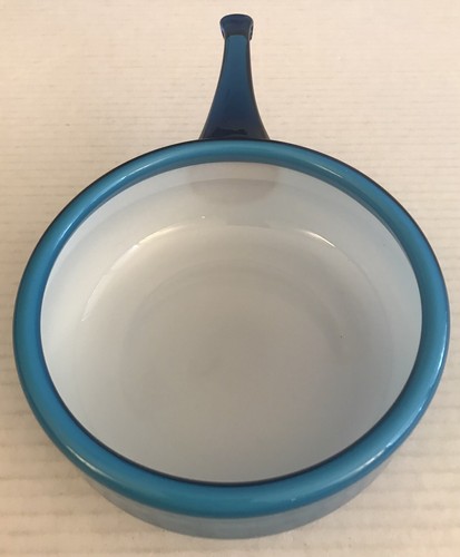 Michael Bang for Holmegaard Blue Palet Palette Bowl with Handle 10” Length - Picture 4 of 10