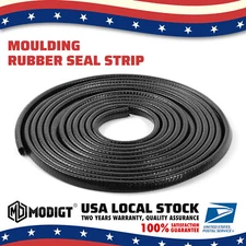 Black Universal 6M U Shaped Rubber Car Door Window Edge Seal Strip Weatherstrip