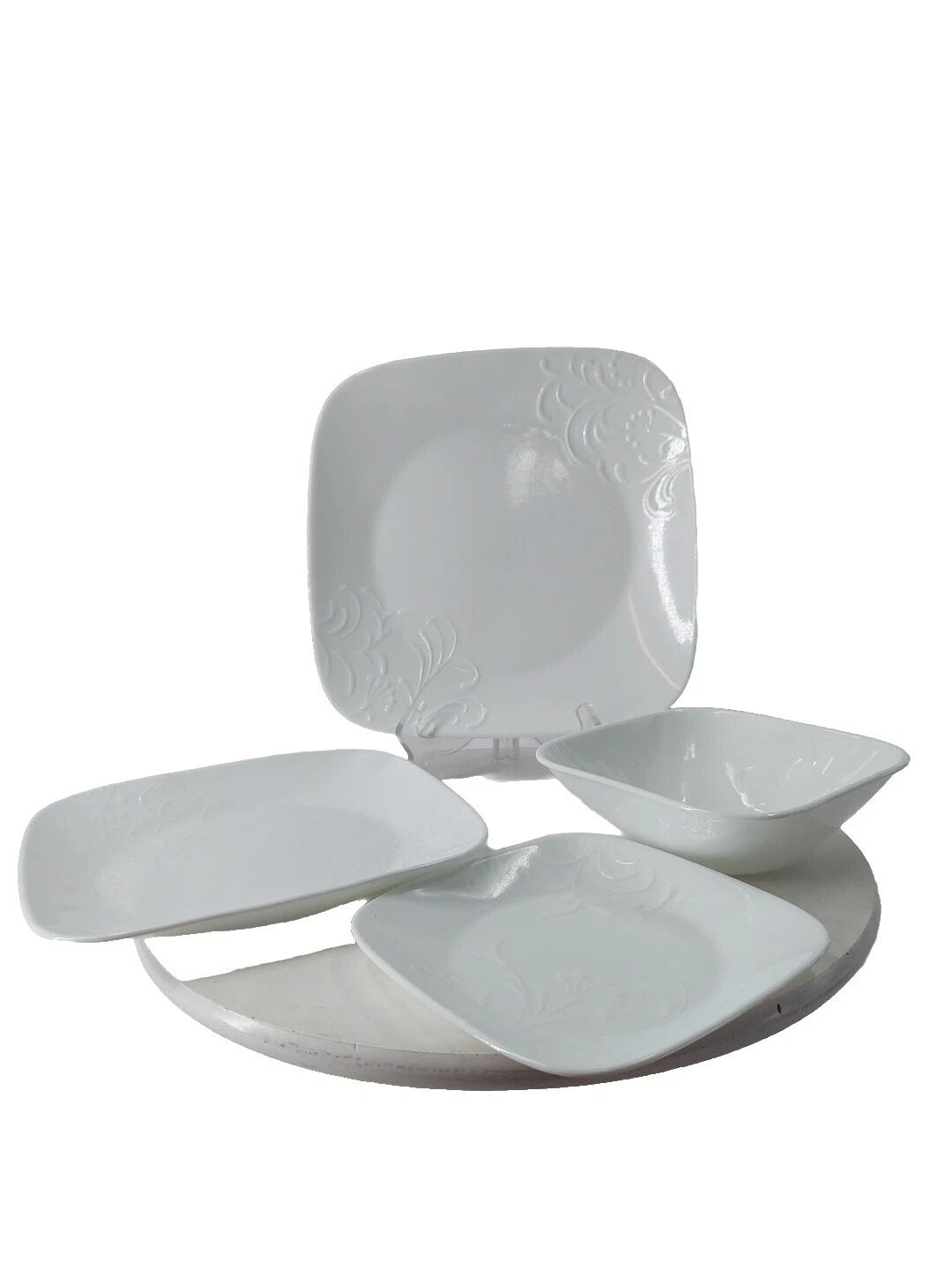 Corelle Square Porcelain Dinner Service Sets