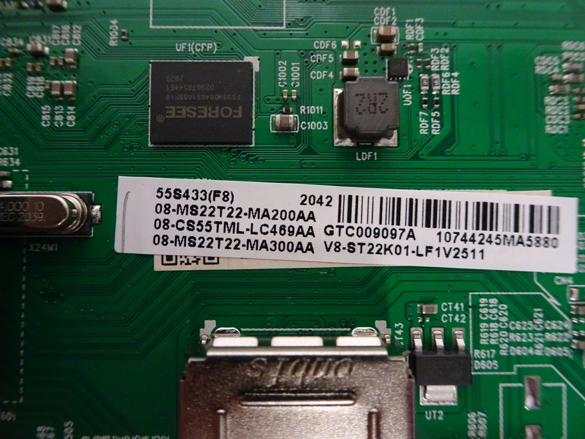 TCL 55S433 55S431 Main Board (40-MS22T9-MAA2HG) 08-MS22T22-MA200AA