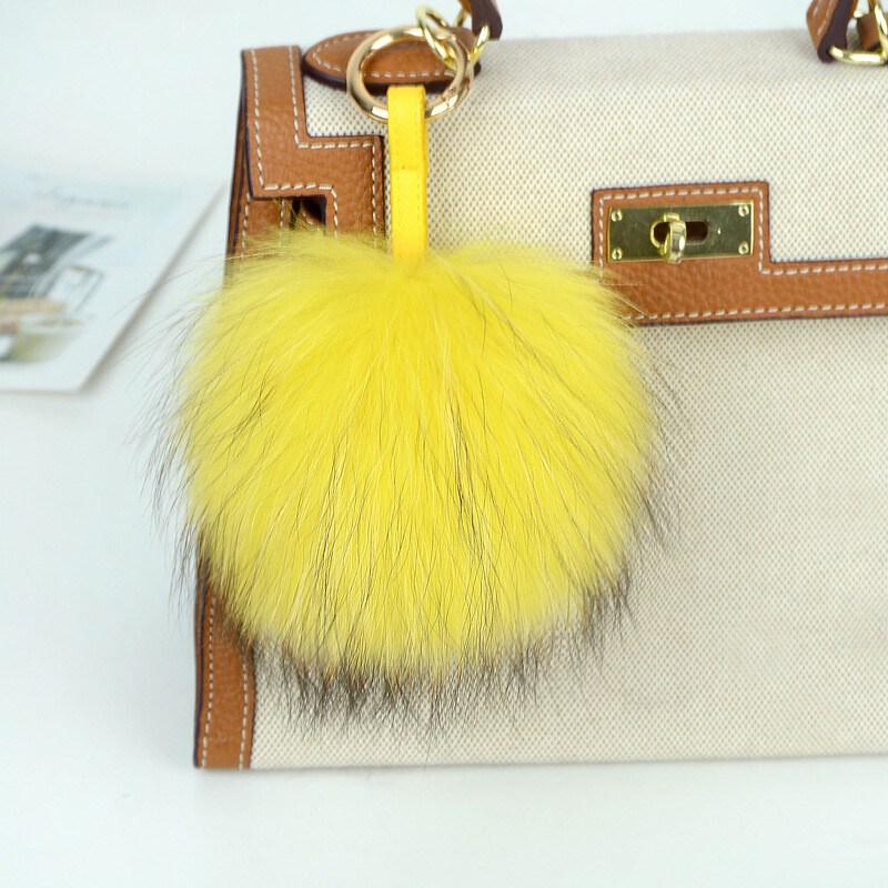 21 Colors Real Raccoon Fur Pompoms – 6 Inch (15cm) Size, With Snap Buttons For Hat & DIY Crafts