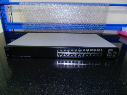 cisco sg200-26p 26 port gig smart switch 12 port poe and 2 combo ports.  image 2