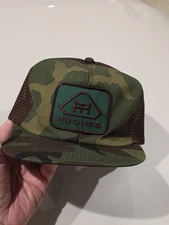 🔥 Vintage HUGHES TOOL COMPANY Camo Snapback K-Brand Trucker Hat~ UNWORN