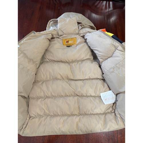 Vintage Camel Goose Down Puffer Jacket Vest XS Removable Sleeves Retro 70s 80s - Picture 6 of 13