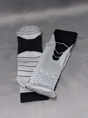 NIKE Vapor ELITE Football Crew Socks PSX311-010 Grey Black X-Large BIN 7