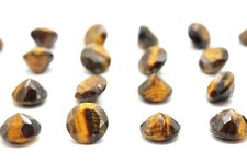 AAA Natural Top Quality Tiger Eye Faceted Round Shape Loose Gemstone