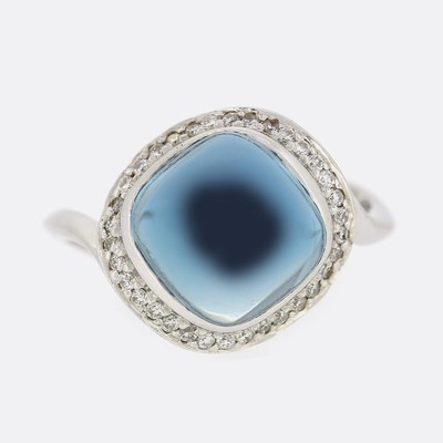 Links Of London Blautopas und Diamant Ring