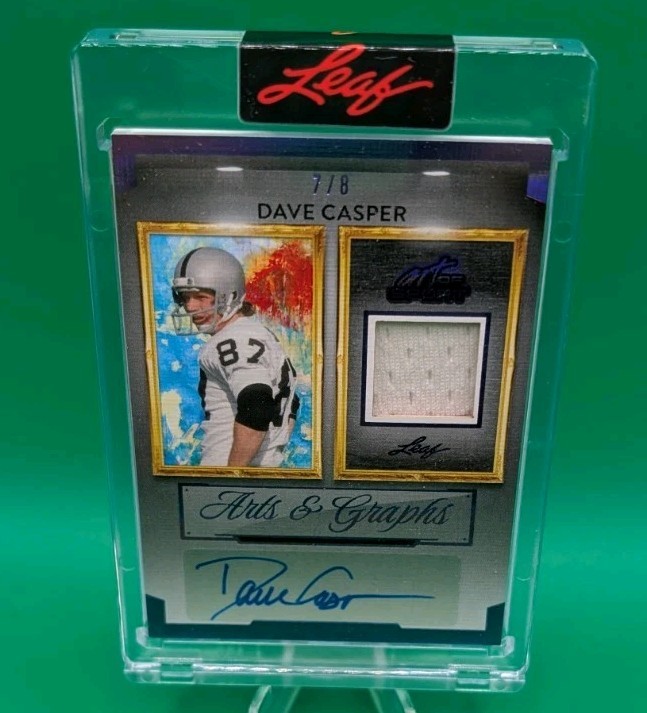 Dave Casper 2026 Leaf Art of Sport Arts & Graphs Game Used Jersey Auto /8 
