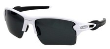 New Oakley FLAK 2.0 OO9188-54 59mm White Black Half-Rim Sport Sunglasses  CASE