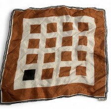 Vera Neumann Orange  White Silk Scarf